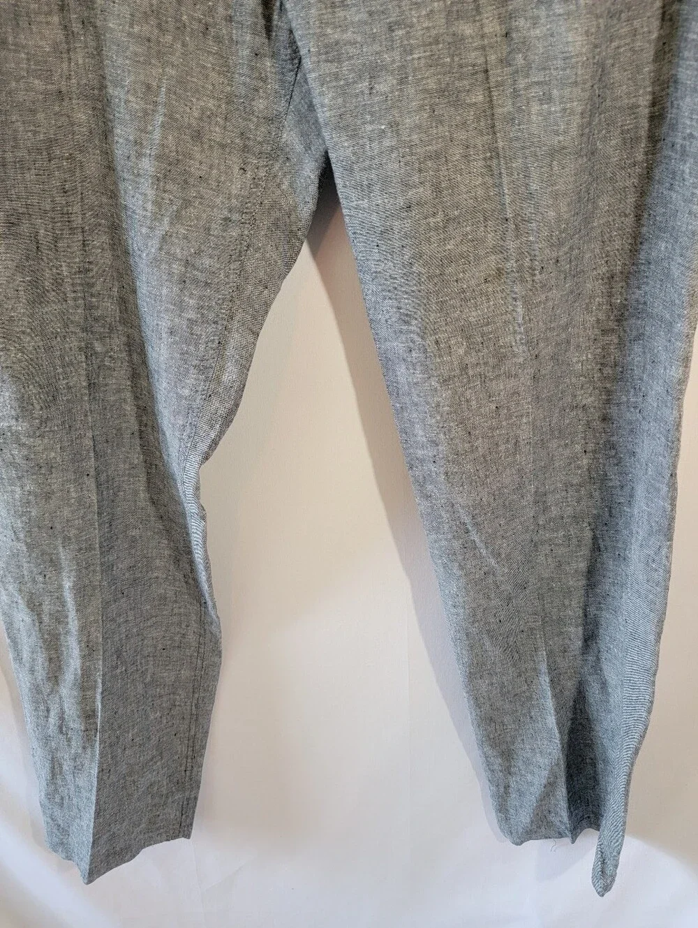 Calvin Klein Heather Gray Linen Blend Pants Mens Sz 38x32 Relaxed Resortwear
